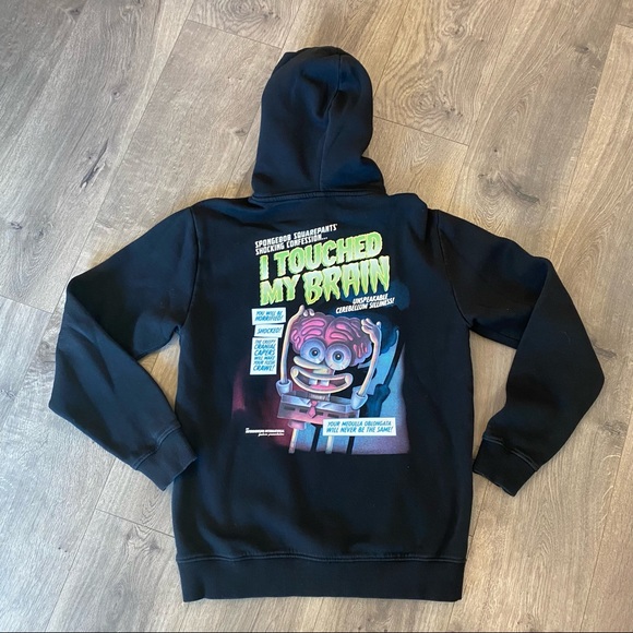 spongebob hoodie i touched my brain